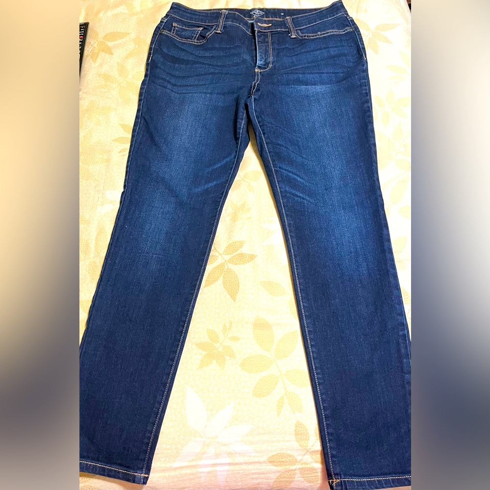 St. John's Bay Dark Blue Straight Leg Jeans